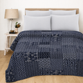 Indian Handmade Bohemian decor Blue Indigo Blanket