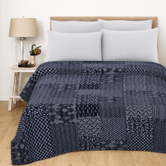 Indian Handmade Bohemian decor Blue Indigo Blanket