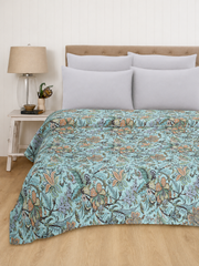 Vintage Floral Kantha 100% Cotton Handmade Quilt