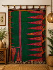 Vintage Kantha Handmade 100% Cotton Fusion Curtains