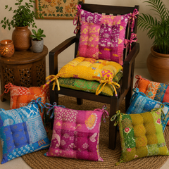 Chair Pad - Kantha handmade Soft chair seat pad garden kitchen Pads 1 Piece (13 Colour Option Available)