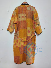 Patchwork Bath Robe | Vintage Kantha Cotton Kimono | Cotton Robe | Night Wear Suit | Long Cotton Robe (13 Colour Option Available)