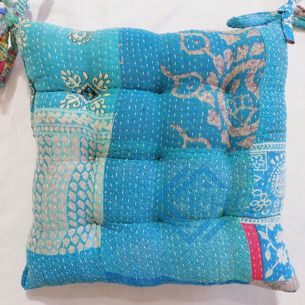 Chair Pad - Kantha handmade Soft chair seat pad garden kitchen Pads 1 Piece (13 Colour Option Available)