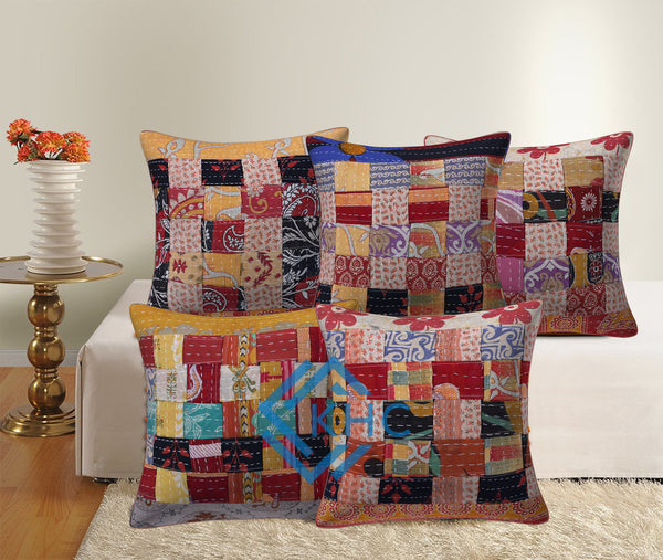 Fodera per cuscino Kantha Boho floreale Cuscino Boho indiano Cuscino da Fodera per cuscino Kantha Boho floreale Cuscino Boho indiano Cuscino da