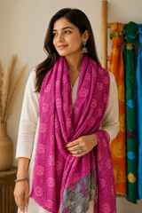 Handmade Cotton Kantha Scarf – Lightweight Vintage Cotton Scarf | Soft Boho Wrap | Reversible Indian Stole | Sustainable Women's Fashion