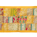 Indian Vintage Patchwork Yellow Embroidered Table Runner