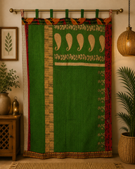 Vintage Kantha Handmade 100% Cotton Fusion Curtains