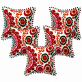 Indian Handmade Cotton Suzani Decorative Cushion Set Of 5