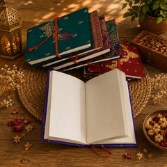 Handmade Indian Silk Brocade Journal, Vintage Sari Fabric Notebook 5 Pcs, Traditional Textile Diary, Boho Writing Journal, Artisan Gift