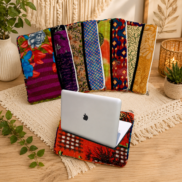 Set Of 2 Pcs Indian Assorted Vintage Handmade Laptop Cover