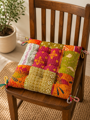 Chair Pad - Kantha handmade Soft chair seat pad garden kitchen Pads 1 Piece (13 Colour Option Available)