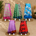 Vintage Silk Sari Wrap Skirt for Women | Handmade Upcycled Sari Maxi Skirt | Adjustable Tie Waist | Boho Beach Festival Skirt | Sustainable Clothing