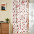 Indian Handmade 100% Cotton Pink Floral Curtain