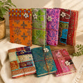 Vintage Sari Patchwork Handmade Journal, Embroidered Fabric Diary, Boho Indian Notebook, Recycled Textile Journal, Unique Artisan Gift