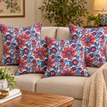 Handmade Kantha Fabric Floral Cushion Cover Set