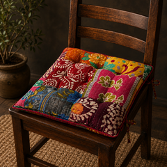 Chair Pad - Kantha handmade Soft chair seat pad garden kitchen Pads 1 Piece (13 Colour Option Available)