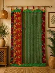 Vintage Kantha Handmade 100% Cotton Fusion Curtains