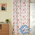 Indian Handmade 100% Cotton Pink Floral Curtain