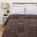 Red Indigo Print Boho Quilt King Queen Size Quilt