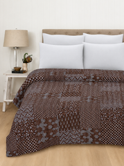 Red Indigo Print Boho Quilt King Queen Size Quilt