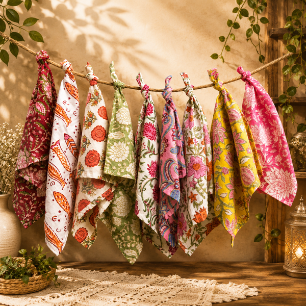 Set Of 10 Pcs Handmade Vintage Kantha Cotton Napkin