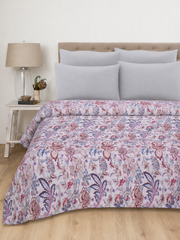 Handmade Cotton Kantha Floral Queen Quilt