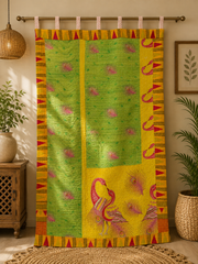 Vintage Kantha Handmade 100% Cotton Fusion Curtains