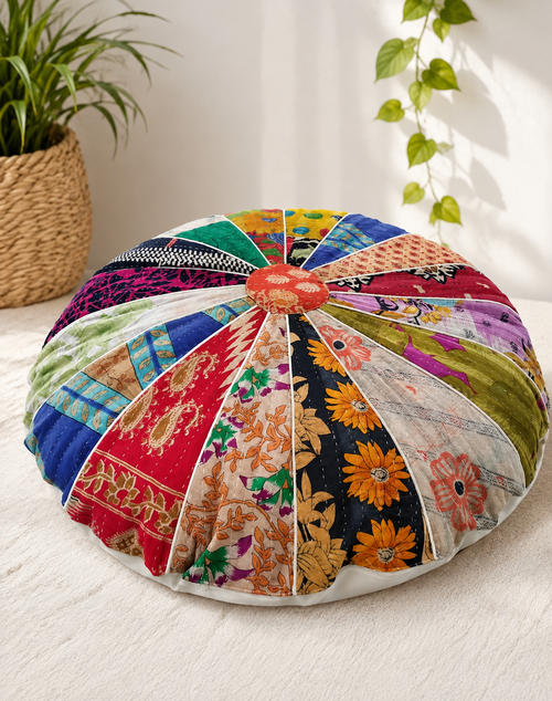 Mix Assorted Patchwork Floor Cushion Cover 32 Inch