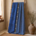 Indian Handmade Vintage Kantha Quilt King 90x108 Inches – Reversible Cotton Bedspread & Boho Throw Blanket | EBY-TW-213