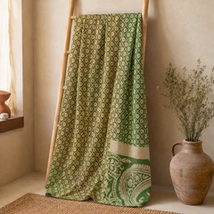 Handmade vintage Kantha quilt EBY-TW-222 – reversible cotton boho bedspread