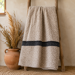 Navy & White Floral Bud handmade vintage Kantha quilt EBY-TW-260 – reversible cotton twin boho bedspread