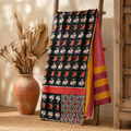 Deep Purple Motif Vintage Kantha Quilt – Handmade Reversible Twin Cotton Bedspread & Boho Throw Blanket | EBY-TW-264