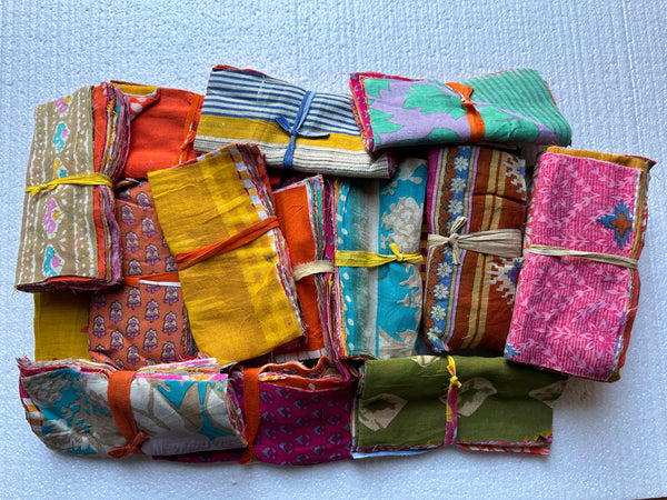 Recycled Cotton Sari Scrap Fabric – Eco-Friendly Textile for Crafts & DIY