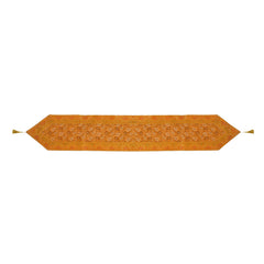 Yellow Floral Silk Brocade Table Runner, Formal Entertaining, Luxury Home Decor