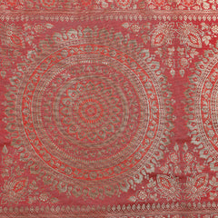 Red Mandala Brocade Silk Table Runner