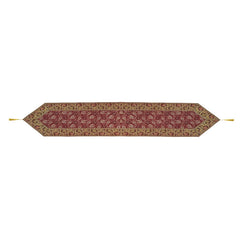 Gold Accented Brocade Table Runner, Elegant Dining, Wedding Decor