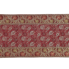 Gold Accented Brocade Table Runner, Elegant Dining, Wedding Decor