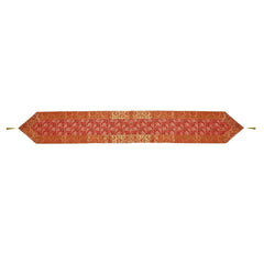 Silk Brocade Table Runner, Luxury Home Decor, Red Table Runner