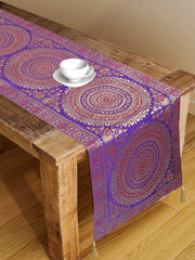 Indian Mandala Purple 14x72 Inch Silk Table Runner