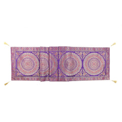 Indian Mandala Purple 14x72 Inch Silk Table Runner