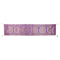 Indian Mandala Purple 14x72 Inch Silk Table Runner