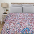 Handmade Cotton Kantha Floral Queen Quilt