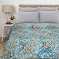 Vintage Floral Kantha 100% Cotton Handmade Quilt