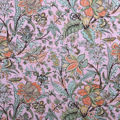 Handmade Kantha Floral Cotton Indian Quilt