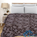 Brown Floral Kantha Handmade Bedding Quilt