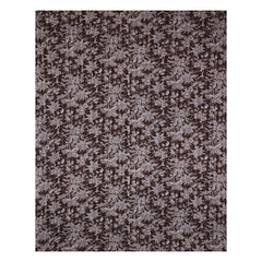 Brown Floral Kantha Handmade Bedding Quilt