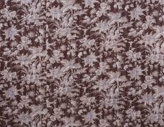 Brown Floral Kantha Handmade Bedding Quilt
