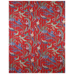 Indian Handmade Red Bird Cotton Quilt