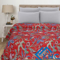 Indian Handmade Red Bird Cotton Quilt