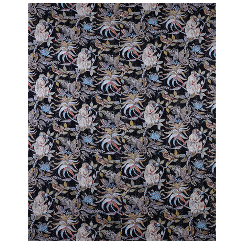 Black Quilt Kantha Blanket Indian Handmade Bedsheets